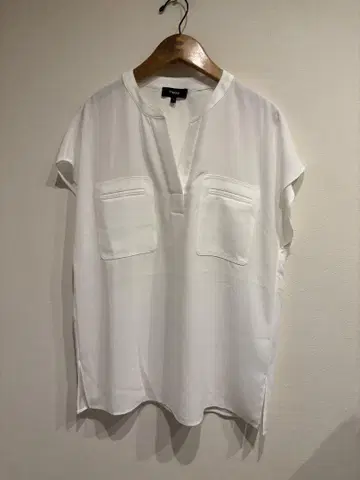 띠어리 블라우스 POWDER CREPE PKT POPOVER
