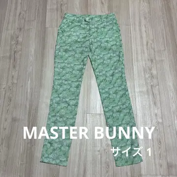 MASTER BUNNY 잎 패턴 여름용 팬츠 그린