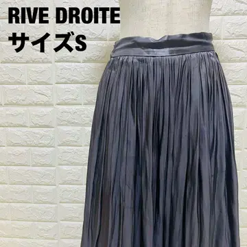 RIVE DROITE 그레이 플리츠 롱 스커트 허리밴딩 [389]