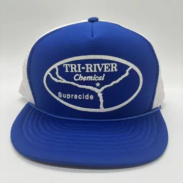 90년대 빈티지 TRI-RIVER 기업 프린트 로고 트래커 캡