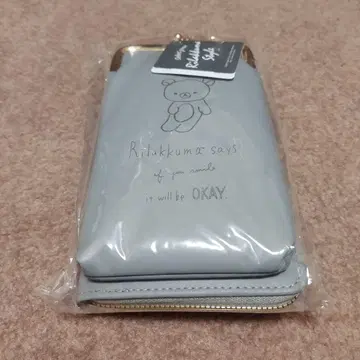 리락쿠마 지갑이 달린 스마트폰 숄더 파우치
