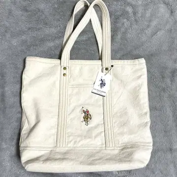US. POLO ASSN 캠퍼스 토트 백 화이트