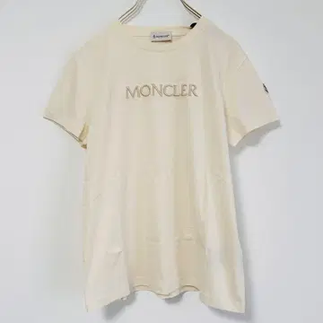 몽클레어 신상품 25 가을/겨울 모델 아이보리 티셔츠 미사용 택 포함