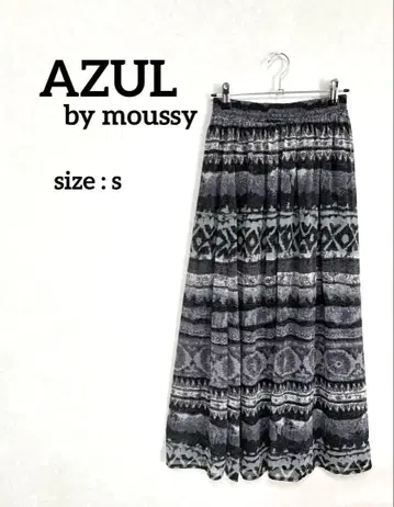 AZULbymoussy 플레어 스커트 기하학 패턴