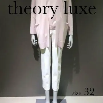 새상품급 theory luxe 띠어리 럭스 센터 프레스 팬츠 화이트