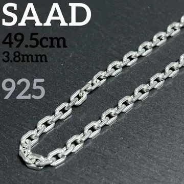 SAAD 49.5cm 3.8mm 컷 팥 체인 목걸이 925