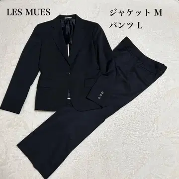 여성 수트 LESMUES 팬츠 수트 셋업 블랙 M.L