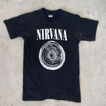 00s NIRVANA 닐바나 밴드 티셔츠 커트 코베인 블랙 M