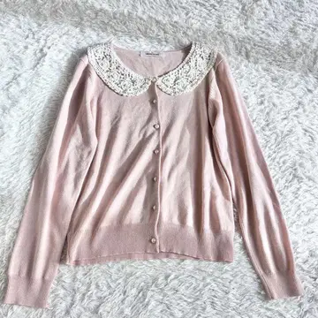 갤러리 비스콘티 레이스 칼라 가디건 핑크 2 (M)