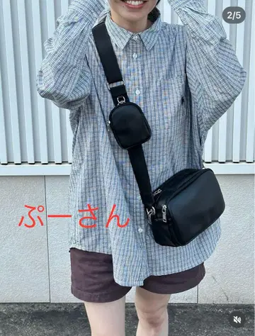 시마무라 pu's'elect 푸우 씨 파우치 포함 스퀘어 숄더백
