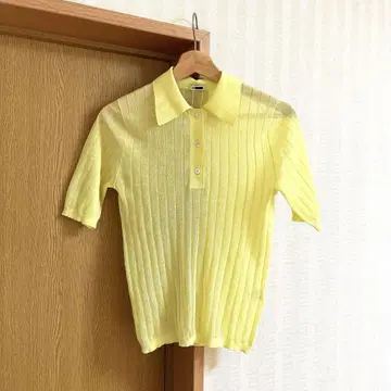 <H>SHEER RIB SHIRT KNIT PULLOVER/니트