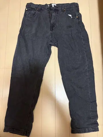 coen 블랙 스트레이트 데님 X-LARGE