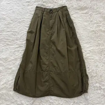 ANTGAUGE 플레어 롱 스커트 S 일본제 올리브
