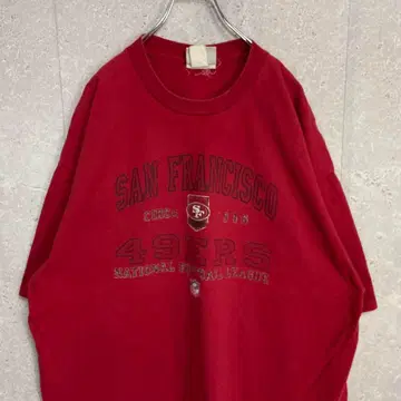 NFL 샌프란시스코 49ER 팀 로고 프린트 티셔츠 2XL