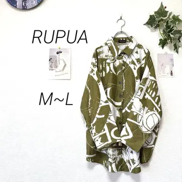 9629 RUPUA 올 패턴 셔츠 레이온 혼방 오버 사이즈 캐주얼