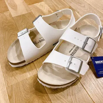 새상품 BIRKENSTOCK 밀라노 샌들 38 24 24.5 화이트