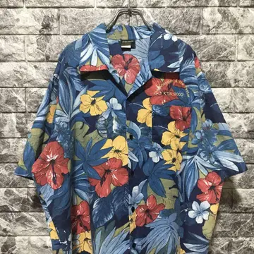 알로하 셔츠 USA제 자수 aloha shirt 패턴 셔츠 올 패턴 셔츠