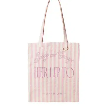 herlipto 아이스크림 토트백 핑크 스트라이프
