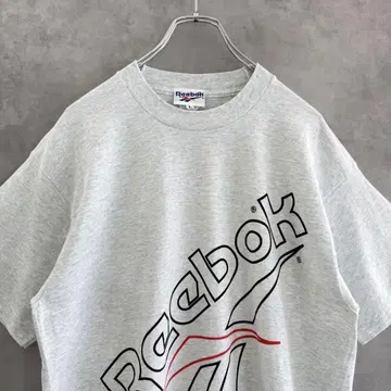 90s 리복 반팔 티셔츠 그레이 L