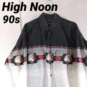 [구제 의류] 하이눈 웨스턴 셔츠 네이티브 무늬 이글 올드 90s