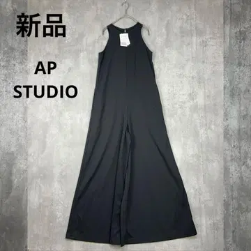 새상품 AP STUDIO 와이드 팬츠 올인원 블랙 슬리브리스 일본제