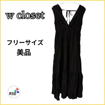 w closet 슬리브리스 원피스 루즈한 프리 사이즈 블랙 봄/여름