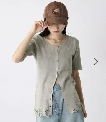 JEANASIS 14G 그런지 리브 가디건 ss