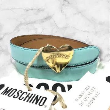 미사용품 모스키노 MOSCHINO 벨트 하트 버클 가죽 여성용