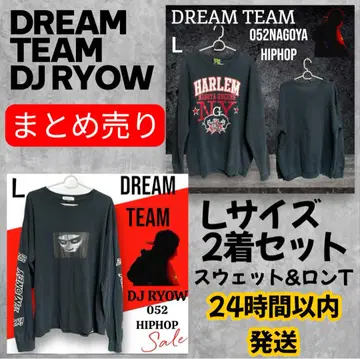 묶음 판매 L 2종 세트 드림팀 DJ RYOW 맨투맨 & 롱T