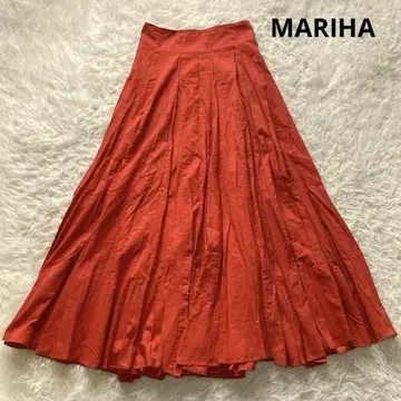새상품급 MARIHA 달의 꿈 스커트 맥시 길이 하이웨스트 36 카넬리안