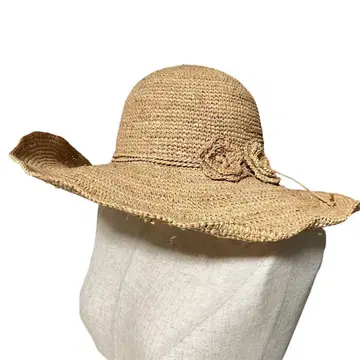 Crochet 라피아 100% 모자 햇 차양