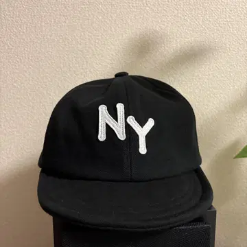 블랙 NY 자수 워크 캡