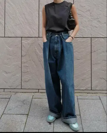 MACHATT 마챠트 허리 턱 데님 36