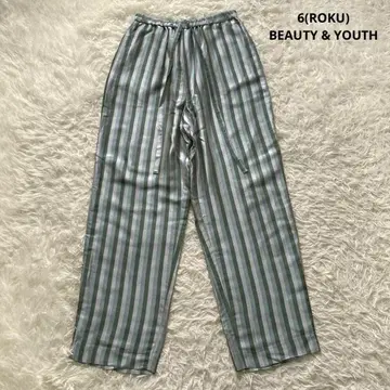 6(ROKU) STRIPE TUCK PANTS 이지 팬츠 그린