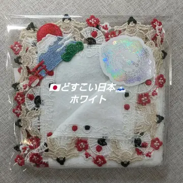 긴카자와 레이스 타월 손수건 도스코이 일본 화이트 1장