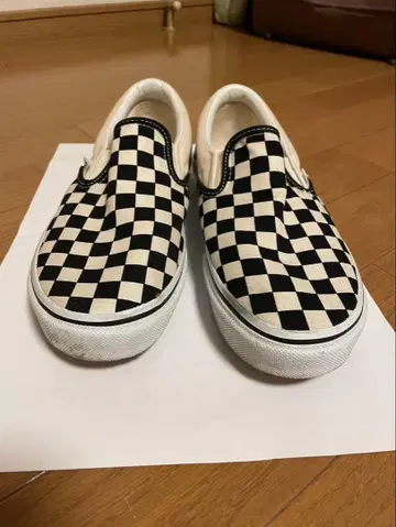 Vans 체커 패턴 슬립온 26.5cm