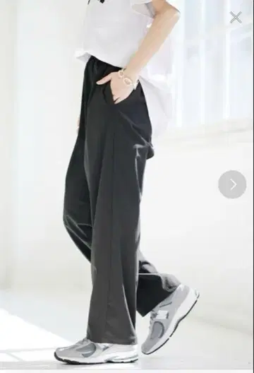 저널 스탠다드 나일론 스트레치 와이드 팬츠 블랙 36