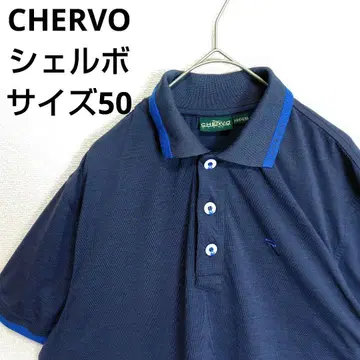 CHERVO 쉘보 골프웨어 폴로 셔츠 네이비 자수 로고 사이즈 50