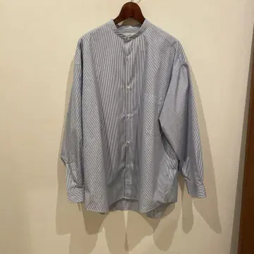 그라프페이퍼 밴드 카라 셔츠 F 스트라이프