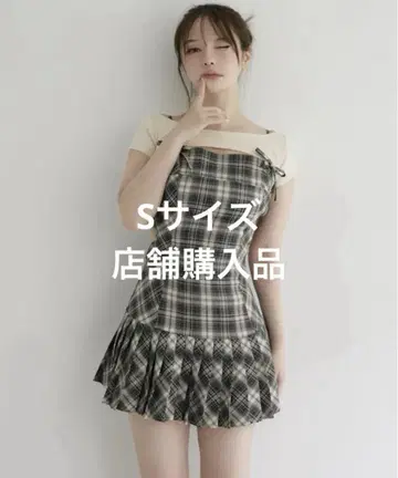 앤드메리 캐런 체크 미니 드레스