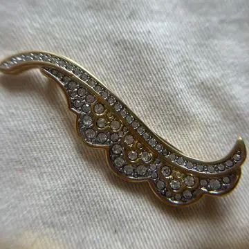 스와로브스키 다이아 골드 깃털 wing feather