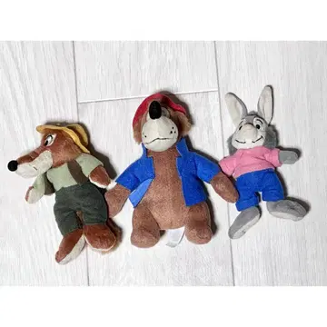 곰, 토끼, 여우 봉제 인형 스트랩