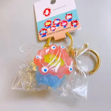 산리오 밉밉 마스코트 클리어 컬러 키링 푸딩