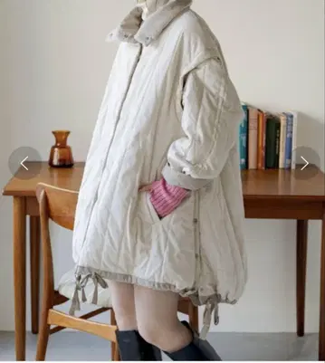 Kastane 카스타네 퀼팅 리버서블 미들 코트