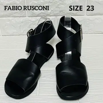 FABIO RUSCONI 플랫 샌들 블랙 SIZE 36