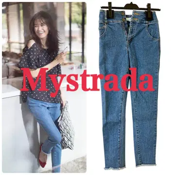 Mystrada 마이 스트라다 스키니 데님 팬츠 라이트 블루 사이즈 34