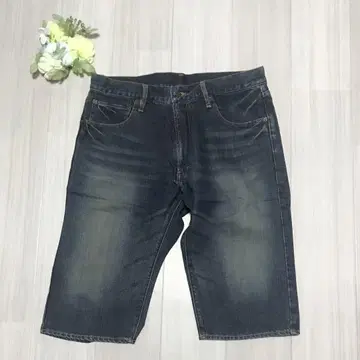 BOBSON 하프 데님 팬츠 사이즈 36(3L 상당) b0446