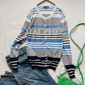 맥피 MACPHEE 투모로우랜드 가디건 코튼 보더
