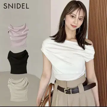 SNIDEL 루즈 넥 컷 풀오버