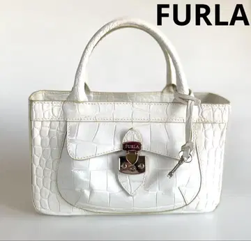 FURLA 훌라 핸드백 크로커다일 패턴 가죽